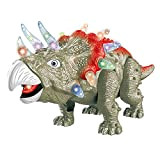 JUINSA - Dinosauro triceratopo Anda, Luce e Suono 37 cm, Multicolore (701226)