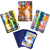 JunMallko Carte Versione Inglese,100 Carte Poke Carte Collezionabili Poke Rara Carte, 2022 Nuovo 100 Vmax +V Flash Trading Carte Regali ...