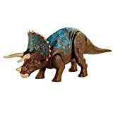 Jurassic World - Attacco Sonoro, Dinosauro Triceratopo Snodato con Azione Attacco e Morso, Giocattolo per Bambini 4+ Anni, Multicolore, GVH66