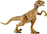 Jurassic World - Colpo Selvaggio Velociraptor Arancione Snodato, Giocattolo per Bambini 4+Anni, HBX32