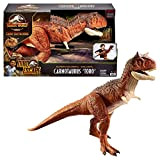 Jurassic World- Dinosauro Carnotauro Toro Super Colossale da 91 cm con Apertura sulla Pancia, Mastica e Divora, Giocattolo per Bambini ...