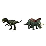 Jurassic World - Dinosauro Super Ruggito Snodato, 4+ Anni, HCL92 & Il Dominio Roar StrikersTriceratopo Erbivoro Action Figure, con ruggito, ...