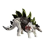 Jurassic World Dominion - Predatori Giganti Stegosauro dinosauro con mossa d'attacco e attrezzatura di tracciamento, giocattolo con gioco classico e ...