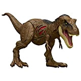 Jurassic World Figura incernierata Distruzione Tyrannosaurus Rex, ganasce mobili, graffi sui 2 fianchi, gioco fisico e digitale, giocattolo per bambini, ...