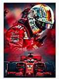 JYSHC Sebastian Vettel F1 Racing Driver Poster Puzzle di Legno 1000 Pezzi Giocattoli per Adulti Gioco di Decompressione Zf410Ds