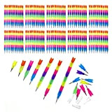 JZK 50 matite multicolor in grafite impilate per bambini, pre-affilatura, per feste per bambini, regalo di compleanno per ragazzi e ...