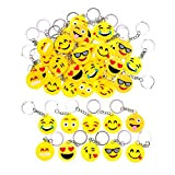 JZK 50 x Emoji portachiavi emoticon porta chiavi idea bomboniera pensierino omaggi regalino gadget dopo festa compleanno bambini adulti