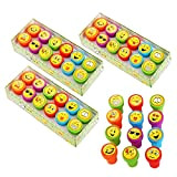 JZK Set 36 x Emoticon timbrini Emoji timbri per Bambini bomboniera Pensiero ricordino regalino Ringraziamento Dopo Festa Compleanno Bambini