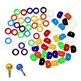 JZK Set 64 coprichiavi colorate gomma per identificare chiavi, coperchio chiave, cappuccio copri chiavi gomma per classificare chiavi