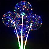 KAERMA Riutilizzabile Luminosa LED Balloon Trasparente Rotonda Bubble Decorazioni Lobos Sposa cumpleaños Infantiles Compleanno Decorazione del Partito Accessori da Gioco ...