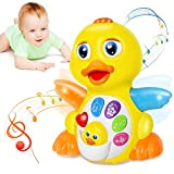 KALOISYHE Giocattolo musicale per bambini, giocattolo musicale danza, anatra gialla, giocattolo musicale per bambini da 6 a 12 mesi, giocattolo ...