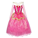 Katara 1742 Costume Bambine Vestito Principessa Aurora La bella addormentata - Abito carnevali Compleanni - 122/128 cm / 6-7 anni ...