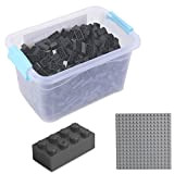 Katara 1827 - Set 520 Mattoncini 4x2 Base Scatola Compatibile Lego, Sluban, Papimax, Q-Bricks - Grigio