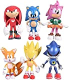 KCBD Sonic the Hedgehog Action Figure Cake Toppers, Sonic Figurine Collection Play Set , Bambini Mini Giocattoli Cupcake Toppers per ...
