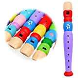Keepdrum Flauto in legno giocattolo musicale per bambini, lilla
