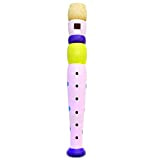 Keepdrum KFL1PK flauto in legno per bambini lilla rosa