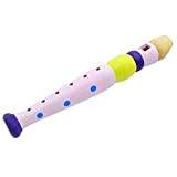 Keepdrum KFL1PK flauto rosa viola in legno per bambini flauto per bambini