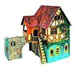 Keranova keranova284 19 x 13 x 17 cm Intelligente Carta Medievale Town House con Barca 3D Puzzle