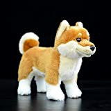 KESARR Simulazione della Bambola del Cane Carino Shiba Inu Akita Figurina del Cane in Piedi Giocattoli di Peluche del Cane ...
