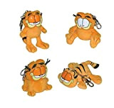 KICKKICK® 1 pz Portachiavi Garfield in Peluche Originale con Gancio a Moschettone – Porta Chiavi Simpatico - Gadget da Regalo ...