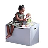 KidKraft 14951 Scatola con coperchio Austin per giocattoli in legno, mobili per camera da letto e sala giochi per bambini ...