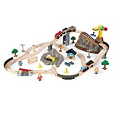 KidKraft 17805 Set Treno Giocattolo in Legno per Bambini Bucket Top Construction con Secchiello e 61 Pezzi Inclusi