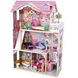 KidKraft 65079 Casa delle Bambole in Legno Annabelle per Bambole di 30 Cm con 17 Accessori Inclusi e 3 Livelli ...