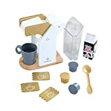 KidKraft- Set Giocattolo da Cucina per caffè di 11 Pezzi in Legno Bambini, Colore Metallico, 53538