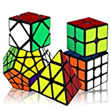 KidsPark Cubo Magico Speed Cube Set 2x2 3x3 Pyramid Pyraminx Megaminx Skew Magic Cube, Adesivo in PVC Liscio Pacchetto 3D ...