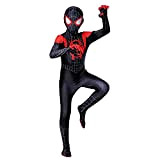 KIDsportxie Costumi Spiderman per Bambini 7-8 Anni Spider-Man Miles Morales Cosplay Tuta Bambino Adulto Vestito Operato 3D per Party Movie ...