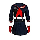 Kill la Kill Matoi Ryuko Cosplay Costume Gonna Blu Tuta Sailor (Blu,XXL)