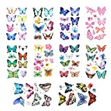 KINBOM 10 Fogli (99 Pezzi) Tatuaggi Temporanei Farfalla, Colorati Adesivi Farfalla per Corpo Tatuaggio Farfalla per Ragazze Donne Trucco Festa ...