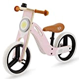 Kinderkraft Bici Senza Pedali UNIQ, Bicicletta in Legno, Sella Regolabile, Ruote Resistenti, 2 Anni - 35 kg, Rosa