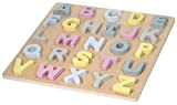 Kindsgut puzzle alfabeto ABC in legno, Hannah, rosa e grigio