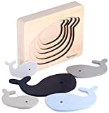 Kindsgut puzzle in legno a tema animali, balena