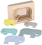 KINDSGUT Puzzle in Legno a Tema Animali, Elefante