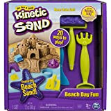 Kinetic Sand, Beach Day Fun Playset with Castle Molds, Tools, And 12 oz. of for Ages 3 And Up