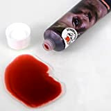 King of Halloween, 4 x 30 ml di sangue artificiale scura per Halloween di alta qualità, trucco zombie, trucco vampiro, ...