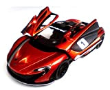 Kinsmart McLaren P1 Race Car Modello da Collezione 1:36 Arancione Metallico (12cm) Porte di Apertura in Metallo pressofuso Pullback Go ...