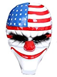 KIRALOVE Maschera Pagliaccio it - Assassino - Horror Clown - Joker - Rivestimento Interno - Fasce Elastiche - Bandiera America ...