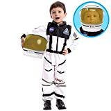 Kit Costume Astronauta Pilota Tuta NASA con Elmetto Visiera Mobile per Bambini, Ragazzi, Ragazze, Bambini Spazio Giochi di Ruolo Dress ...