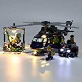 Kit di Illuminazione a LED per Inseguimento Sull'elicottero di Blue Mattoncini da Costruzioni, Set di Luci Compatibile con Il Modello ...