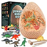 Kit di scavo di uova di dinosauro grande pasquale per bambini che scavano uova di dinosauro giocattolo contiene 14 dinosauri ...