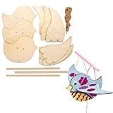 Kit Marionette Volanti in Legno Uccelli Baker Ross (confezione da 3) - Modello in Legno per Bambini Arte e Artigianato