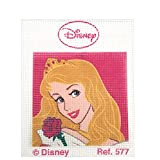 Kit mezzo punto per bambini, 18x15 cm. collezione Disney Princess - dormire bellezza modello 577