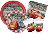 Kit Party Tavola Disney Cars 3 per 24 persone (112 pezzi: 24 piatti carta Ø23cm, 24 piatti carta Ø20cm, 24 ...
