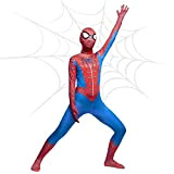 Kitimi costume spider bambino，spider miles morales costume da supereroe con maschera in tessuto e guanto，spider costume cosplay per halloween, natale, ...