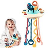 Kizmyee Montessori Giocattoli, Baby Sensory Toys per i più piccoli UFO Food Grade Silicone Pull String Attività Giocattolo giocattoli da ...