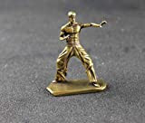 KKUUNXU Brass Copper Cool Kung Fu Limited Edition Bruce Lee Figure Collection Model Sculpture Statue for Children Boy Regali di ...