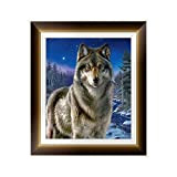 Kofun 5D Wolf Pittura fai da te Dipinto con numeri Diamanti Ricamo Pittura Punto croce Kit fai da te Home ...